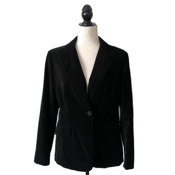 New York & Company Jackets & Blazers - New York & Company Black Velvet Blazer-Sz 12
